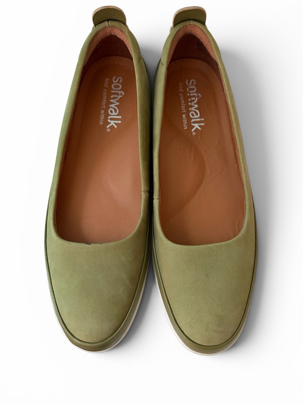 Soft walk Olive Green Slip-On Casual Flats